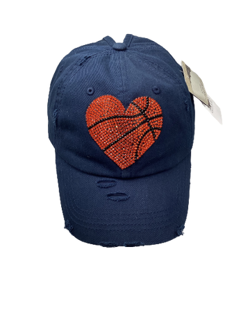 BASKETBALL LOVE PONYTAIL CAP